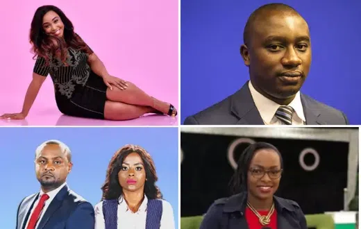 Betty Kyallo, Kennedy Mureithi, Fred Indimuli, Rose Gakuo and Mumbi Warui who all switched media stations in 2018 (Pulse Live)