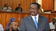 Senator James Orengo during a past presentation in court