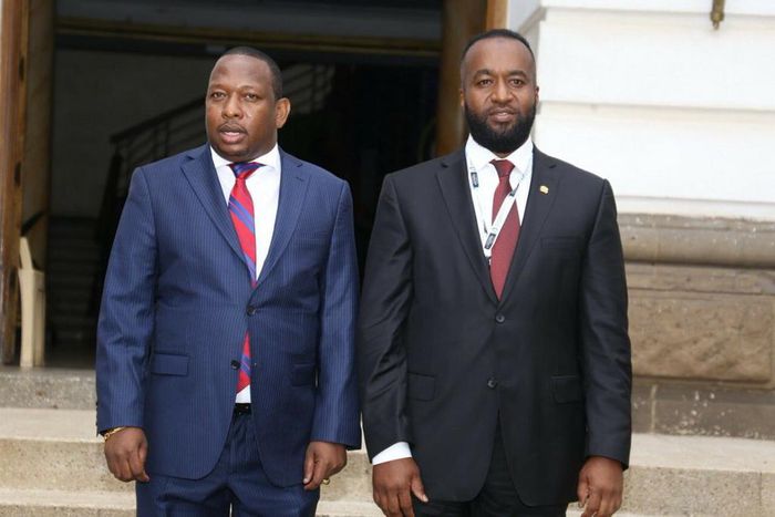 Mombasa Governor Ali Hassan Joho with his Nairobi counterpart Mike Sonko