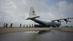 A Myanmar military plane -- similar to the model shown -- carrying 122 people went missing between the southern city of Myeik and Yangon