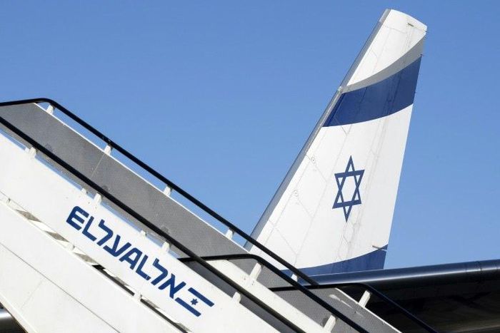 An El Al Boeing 777-258 sits on the tarmac of Ben Gurion International Airport near Tel Aviv on July 19, 2016