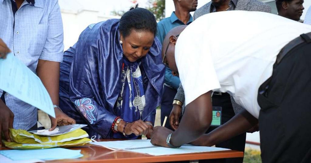 CS Amina supervising KCSE exams