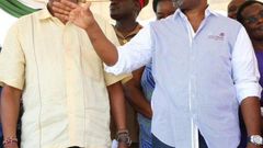 President Uhuru Kenyatta with Mombasa Governor Hassan Joho at a past event.