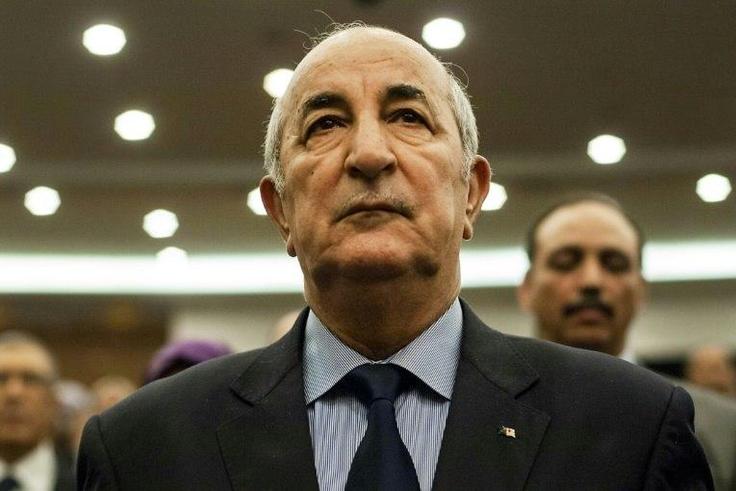 Abdelmadjid Tebboune attends a meeting of Algeria's ruling National Liberation Front (FLN) on February 2, 2016