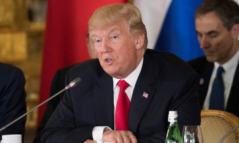 US President Donald Trump attends the Three Seas Initiative of Eastern European countries at the Royal Castle in Warsaw, Poland, July 6, 2017