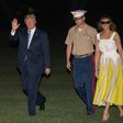 President Donald Trump, with First Lady Melania Trump and son Barron, returned to the White House on Sunday night after a 17-day "working vacation"