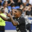 Bordeaux's forward Malcom celebrates after scoring a goal during the L1 football match against Olympique Lyonnais August 19, 2017