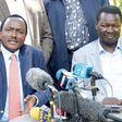 Wiper Party leader Kalonzo Musyoka (left) accompanied by Kitui West MP Francis Nyenze at a past press conference in Nairobi.