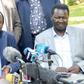 Wiper Party leader Kalonzo Musyoka (left) accompanied by Kitui West MP Francis Nyenze at a past press conference in Nairobi.