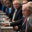 US Attorney General Jeff Sessions speaks during a cabinet meeting at the White House, in Washington, DC, on June 12, 2017