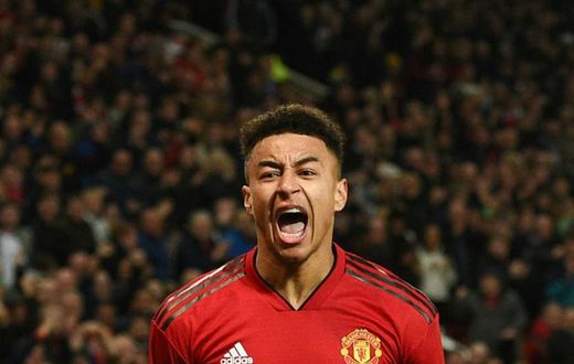 Manchester United midfielder Jesse Lingard celebrates his equaliser in a 2-2 draw with Arsenal