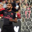 Alexandre Lacazette celebrates after scoring his first goal for Arsenal after making his debut for the Gunners in their friendly against Sydney FC