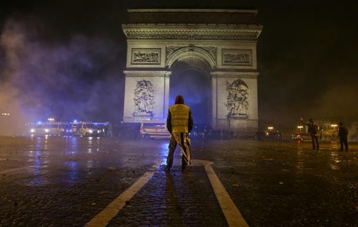 Police detained a total of 412 people during the worst clashes in decades in the centre of Paris