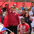 Venezuelan President Nicolas Maduro addresses a rally against US President Donald Trump, in Caracas, on August 14, 2017