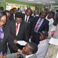 Health CS Sicily Kariuki with Director of Medical Services Jackson Kioko. The ministry has sent a team to probe Jakadala STI in Migori county