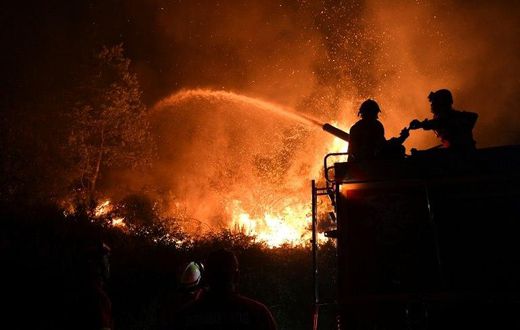 The latest forest fire comes two weeks after a giant blaze broke out at Pedrogao Grande, seen in June 2017, about 75 kilometres (47 miles) north of Tramagal