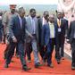President Uhuru Kenyatta, accompanied by Governors Peter Munya, Kinuthia Mbugua and Devolution CS Mwangi Kiunjuri in Naivasha.