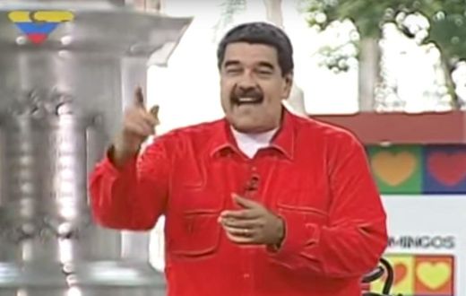 Venezuelan President Nicolas Maduro, dancing along to a version of the song "Despacito," July 23, 2017.