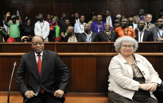 Jacob Zuma and a representative of the French defence firm Thales, seen here in April, are facing charges of corruption linked to a 1990s arms deal