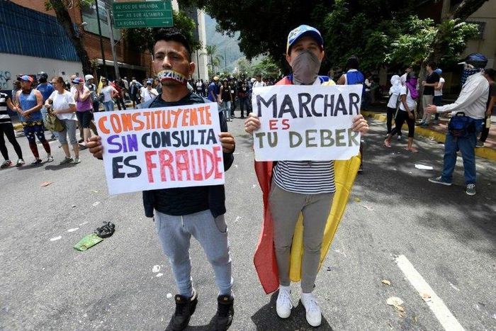 Clashes between police and protestors who are demanding elections to replace President Nicolas Maduro have been going on for two months