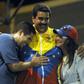 Venezuelan President Nicolas Maduro's son, Nicolas Ernesto Maduro, left, is joining his father's disputed assembly to rewrite the constitution