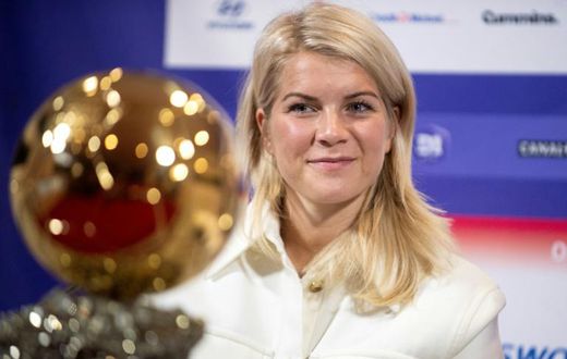 Ada Hegerberg with her Ballon d'Or trophy - she has not played for Norway since Euro 2017