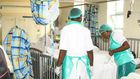 Medics attending to patients in a Kenyan hospital