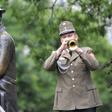 Authorities ordered the relocation of a bronze statue of Imre Nagy (pictured 2009), who was prime minister at the time of the 1956 rebellion, from a square near the Hungarian parliament in Budapest