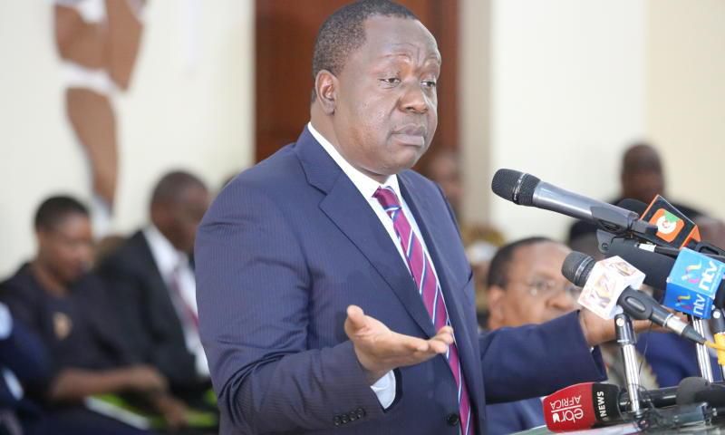 Interior CS Fred Matiangi during a past function