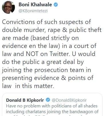 Khalwale lectures Donald Kipkorir after remarks on Obado's friendship with DP Ruto