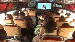 Passengers inside a matatu