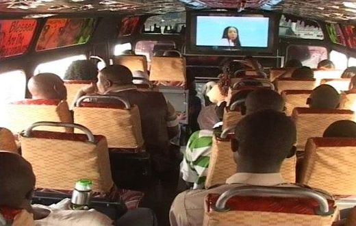 Passengers inside a matatu