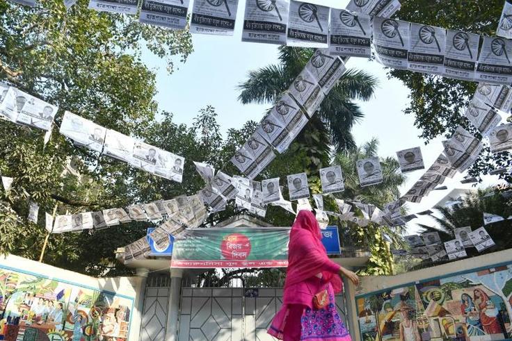 Prime Minister Sheikh Hasina is seeking a record fourth term in Sunday's election