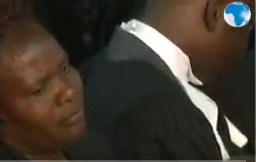 Sharon Otieno's mother broke into tears during Migori Governor Okoth Obado's case on Monday where he pleaded not guilty