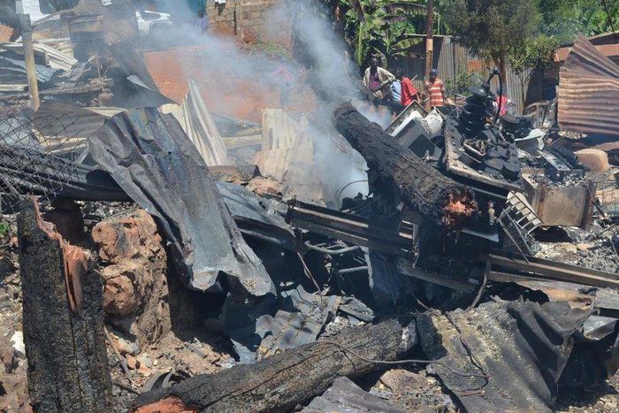 Aftermath of a burnt house