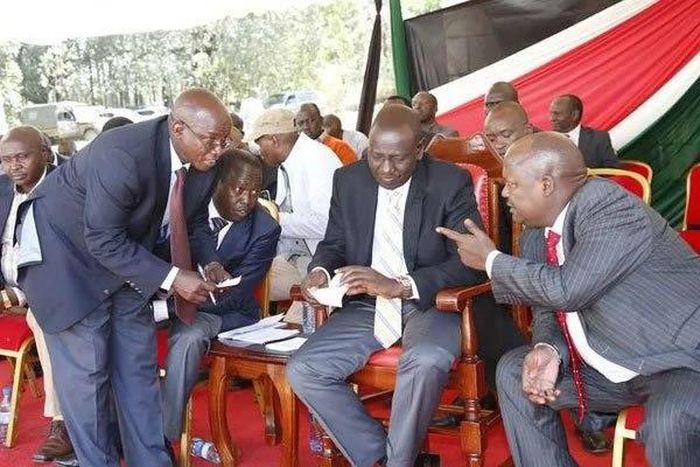 Ruto and some of the leaders he hosted at his Sugoi home.