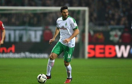 Claudio Pizarro, pictured in 2016, has been released from the Werder Bremen after a decision by the sporting director to try and bring in more young talent