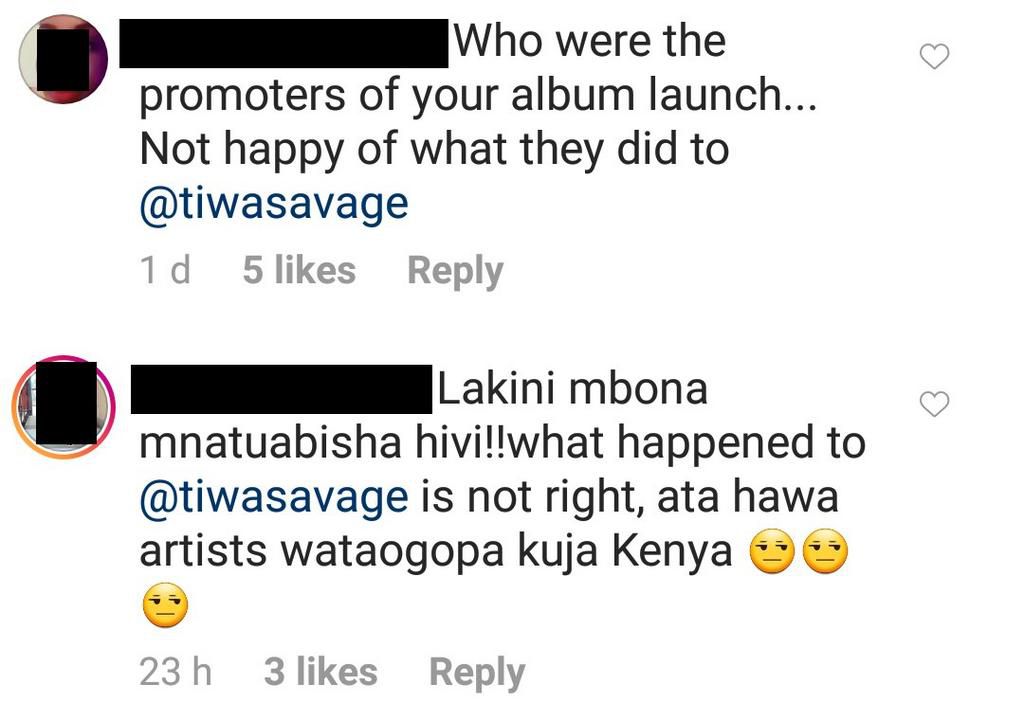 Redsan responds after Tiwa Savage got stranded at a Nairobi Hotel with unpaid bills