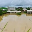 A picture shows a flooded area in a suburb of Abidjan following heavy rainfall in the Ivory Coast on June 13, 2017