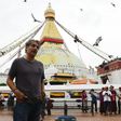 US actor Michael Imperioli, star of TV series "The Sopranos", talks with AFP during an interview at the Boudhanath Stupa in Kathmandu