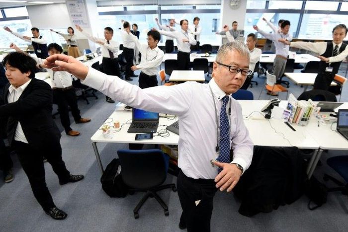 A growing number of Japanese companies are encouraging exercise breaks, in the hope of keeping employees limber -- and productive -- for longer, as the nation contends with a shrinking labour pool and one of the world's fastest ageing populations