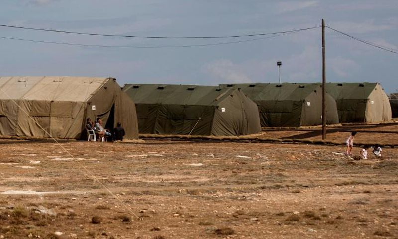 Member of a group of migrants (pictured October 2015), who have been living in a military facility at Britain's Dhekelia garrison in Cyprus since the boat in which they were travelling to Italy foundered in 1998, will be allowed to settle in Britain