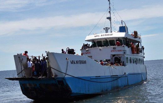 Scores are feared dead after the MV Nyerere ferry(pictured) capsized in Lake Victoria
