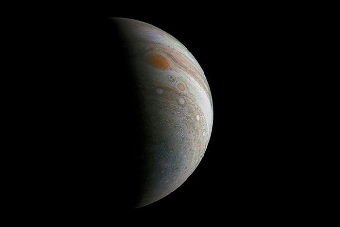 Jupiter's Great Red Spot, a massive storm that has been raging for centuries on the solar system's largest planet and which will be studied by NASA's Juno spacecraft in a flyby