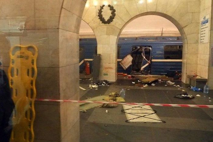 The driver of the Saint Petersburg metro train hit by a deadly explosion was in the spotlight of state television, describing how he had driven the train through to the next station despite smoke from a blast in one of its carriages