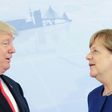 German Chancellor Angela Merkel (R) and US President Donald Trump pose for a photo prior to a bilateral meeting on the eve of the G20 summit in Hamburg, northern Germany, on July 6, 2017
