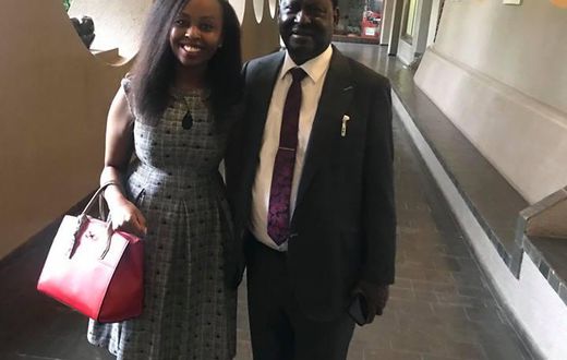 Jubilee blogger Pauline Njoroge and Hon. Raila Odinga