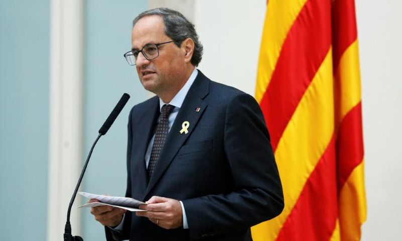 "Catalans are not afraid. They do not frighten us. There is no turning back in the path to freedom. Slovenians decided to go ahead with all the consequences. Let's do like them," Torra said after visiting Slovenia