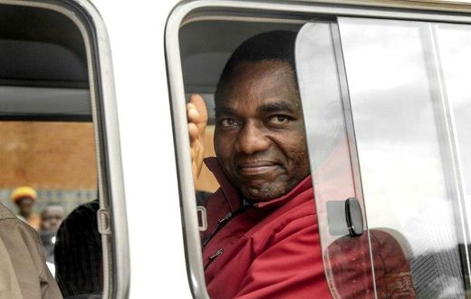 Hakainde Hichilema, seen here leaving court in Lusaka on April 18, 2017, told the magistrate he was attacked and tear-gassed by police when he was arrested on April 11