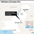 Map of Pakistan locating Ahmedpur East, site of a deadly oil tanker fire